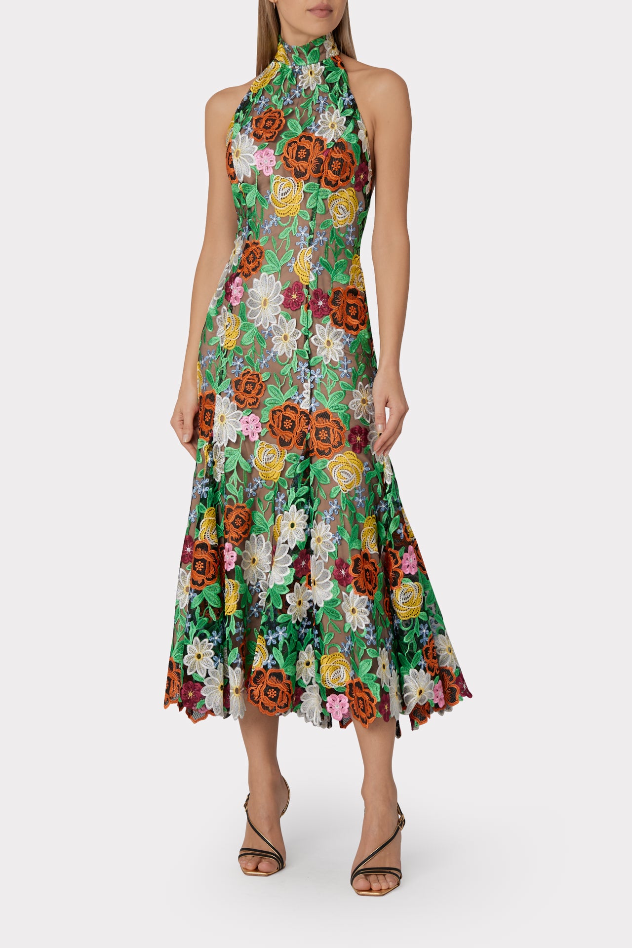 Penelope Embroidered Floral Dress in ...